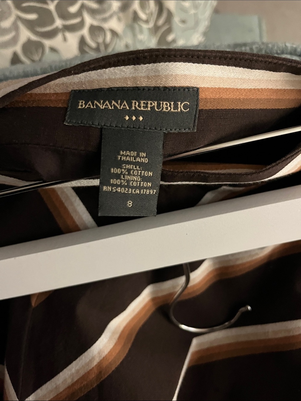Banana Republic Chevron A-Line Skirt in Brown, Tan and Cream - Picture 7 of 7